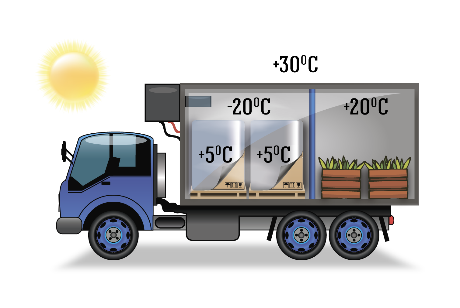 Фургон с термоперегородками Arctic: три температурные зоны −20°C, +5°C и +20°C